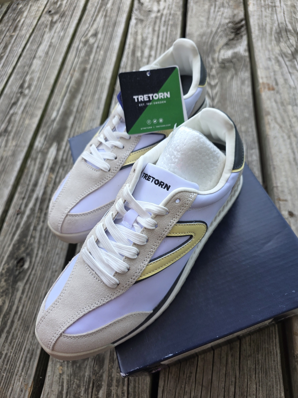 Tretorn Kristine Elite Women's Soft Yellow Navy Sneakers